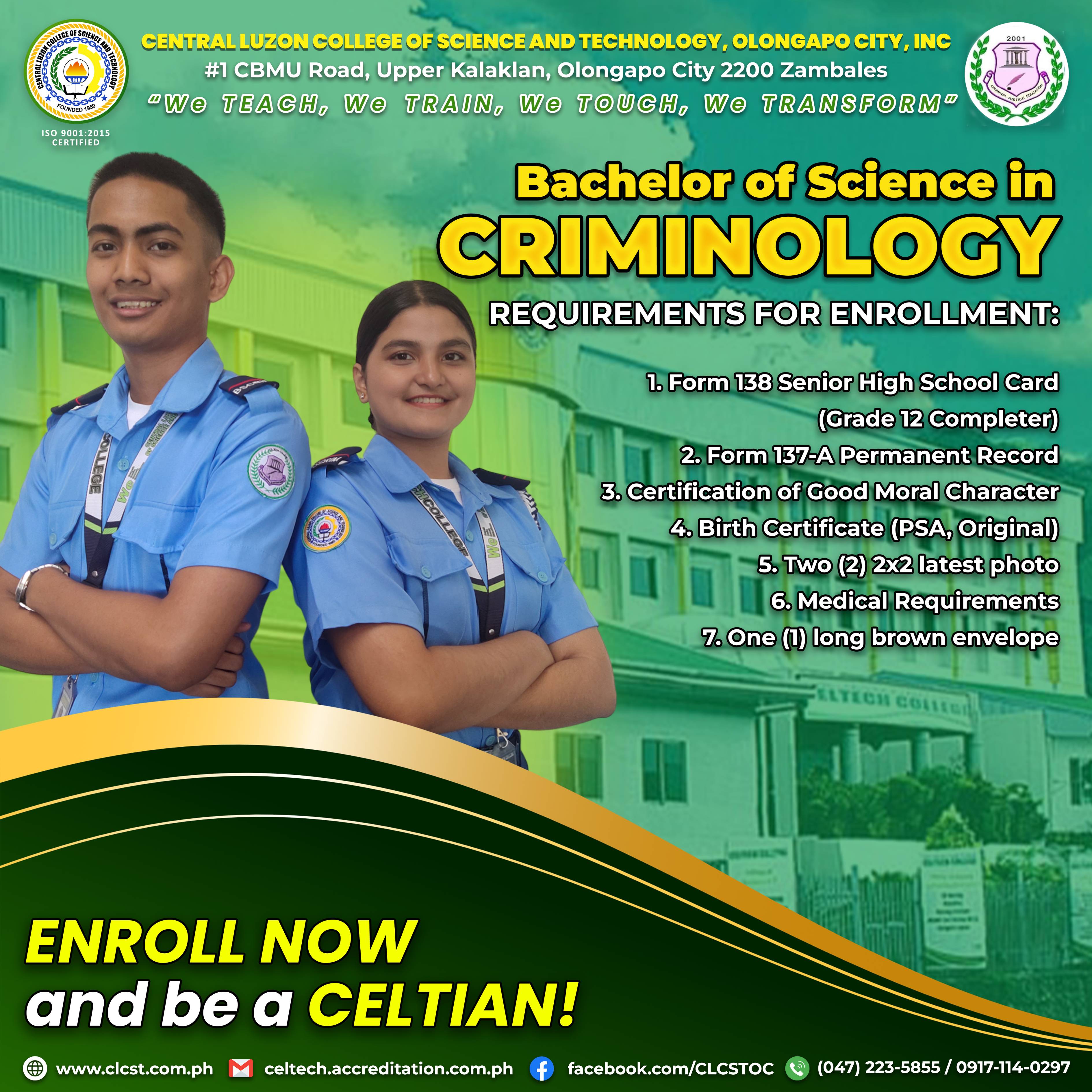 BS Criminology poster