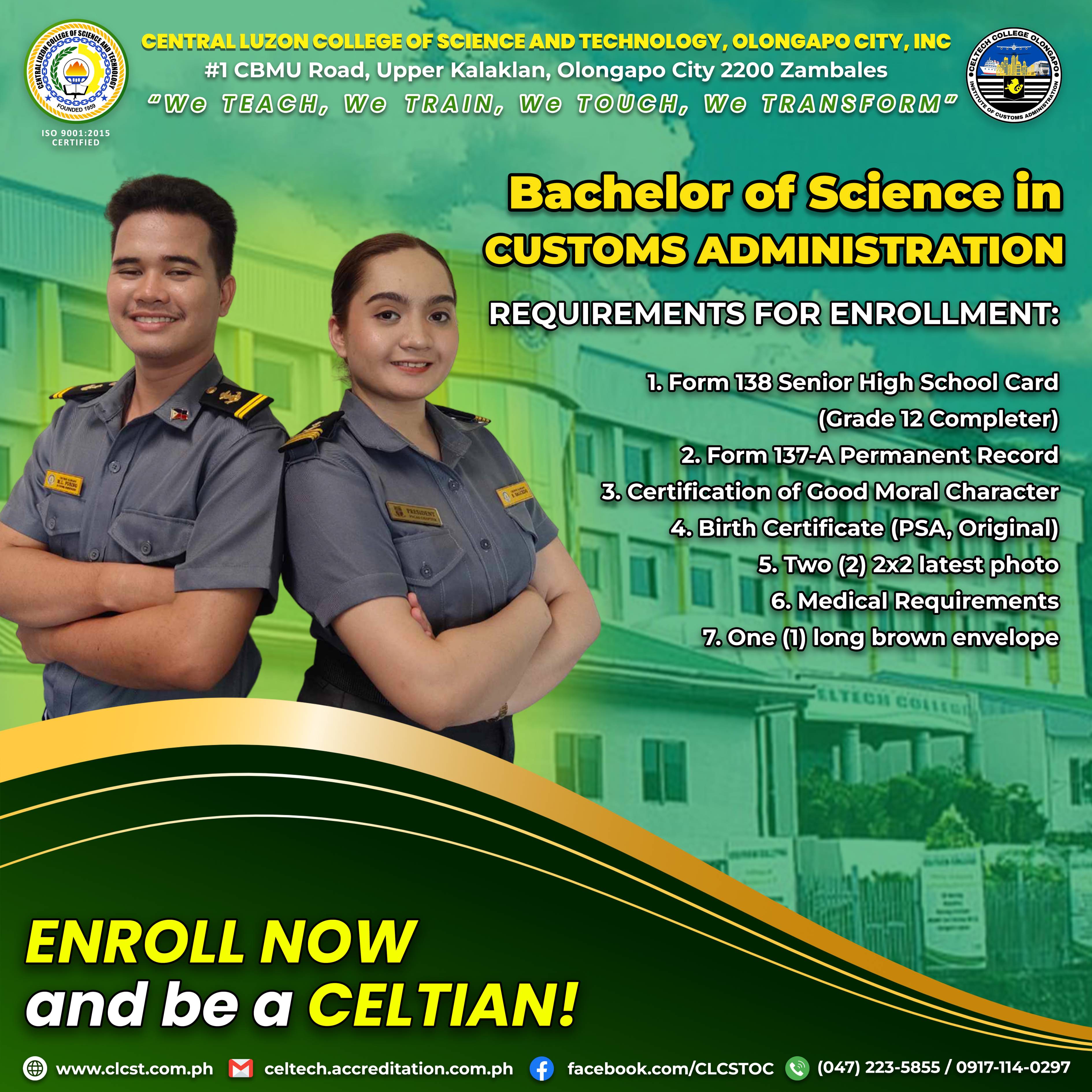 BS Customs Administration poster