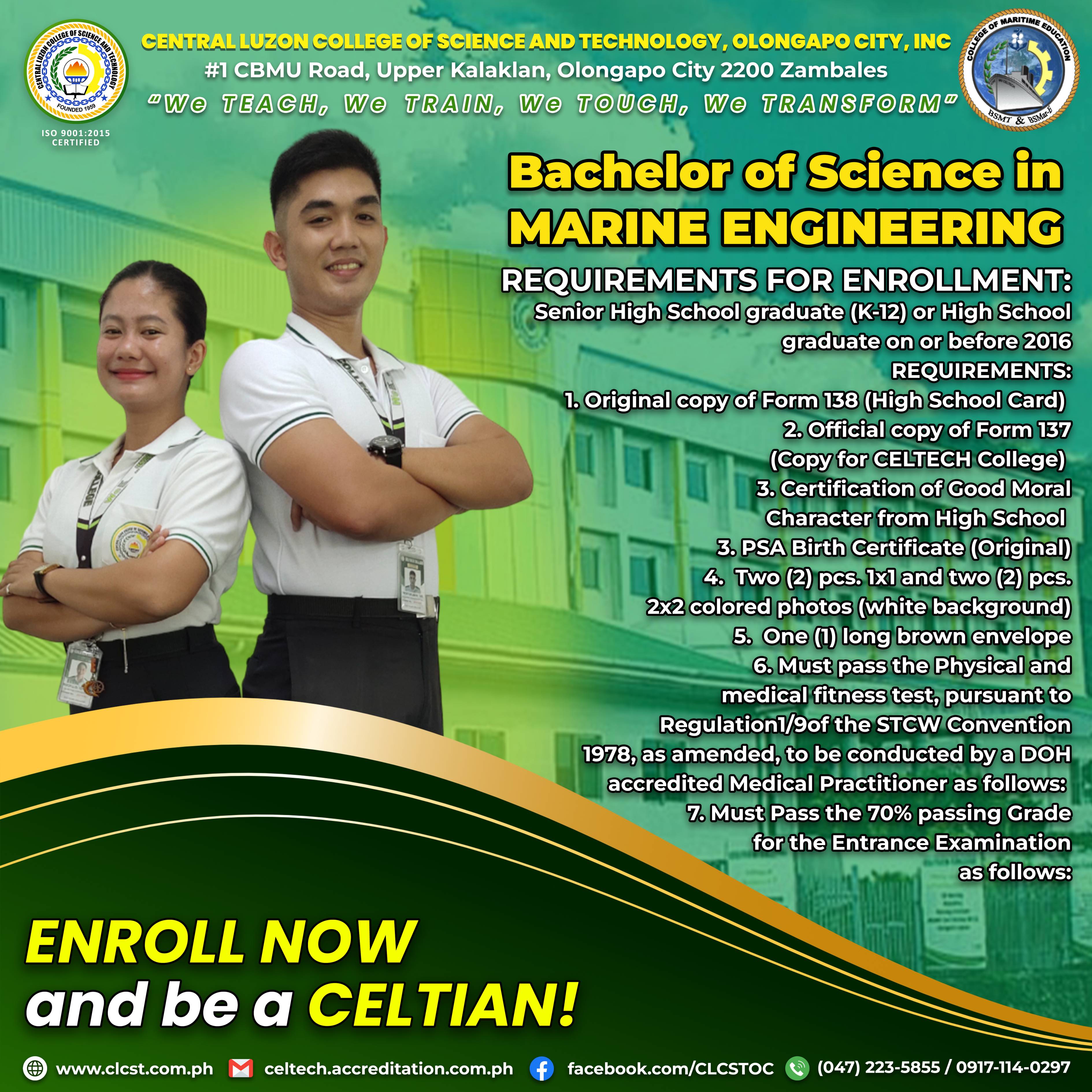 BS Marine Engineering poster