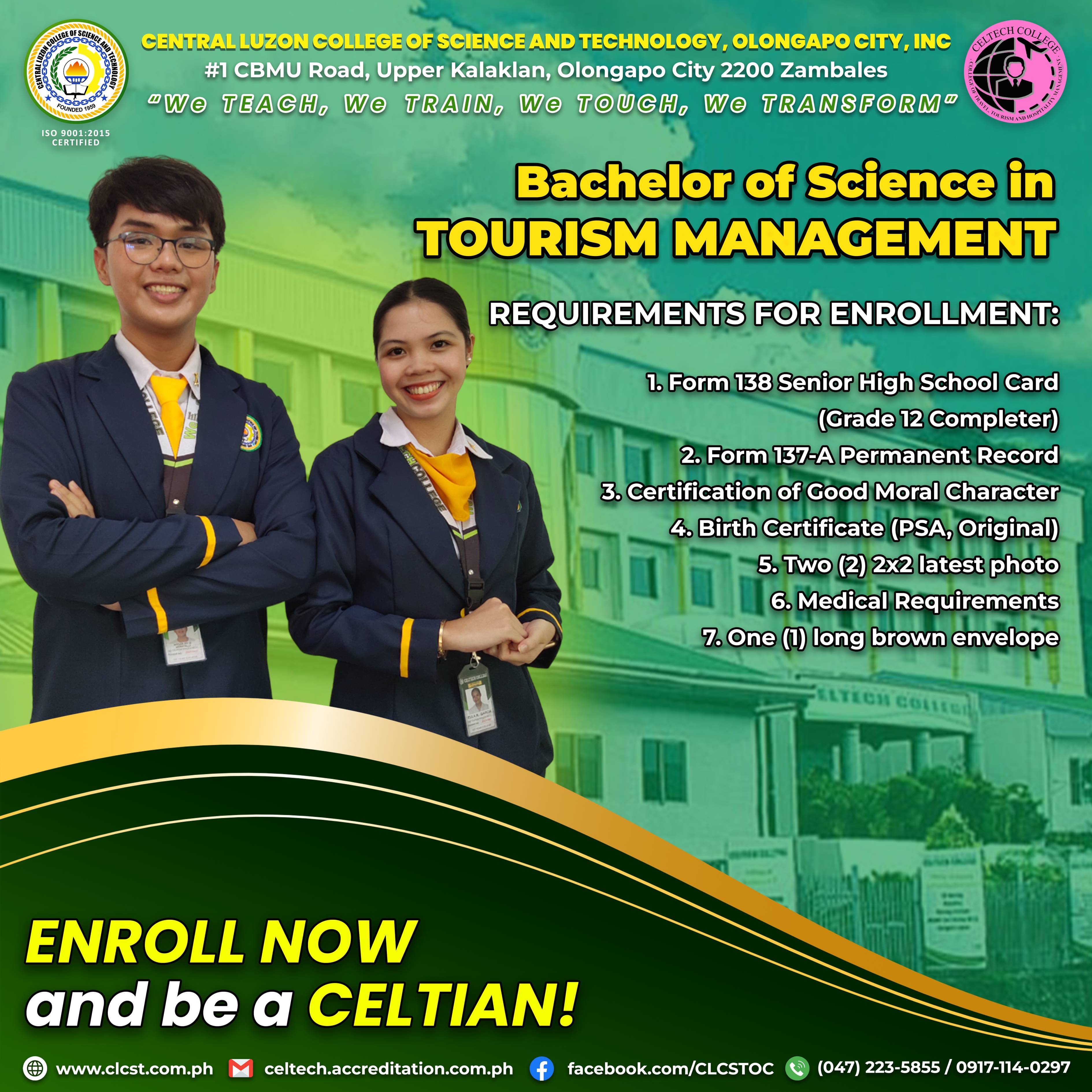 BS Tourism Management poster